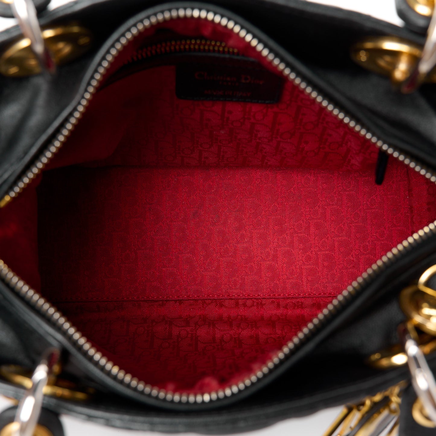 Lambskin Cannage Medium Lady Dior Black