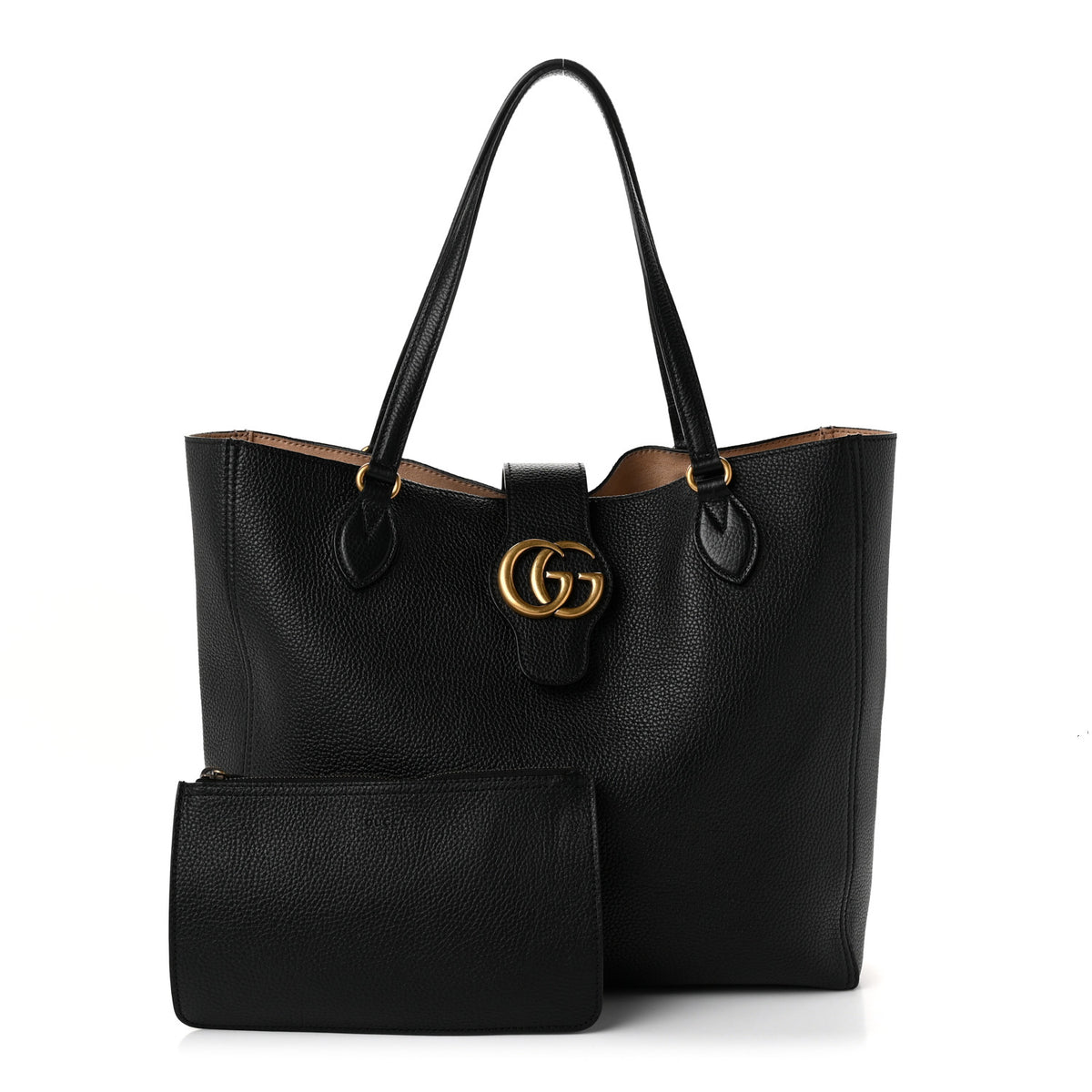 Gucci Grained Calfskin Small Dahlia Tote Black 3 of 11