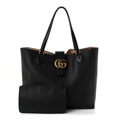 Gucci Grained Calfskin Small Dahlia Tote Black 3 of 11