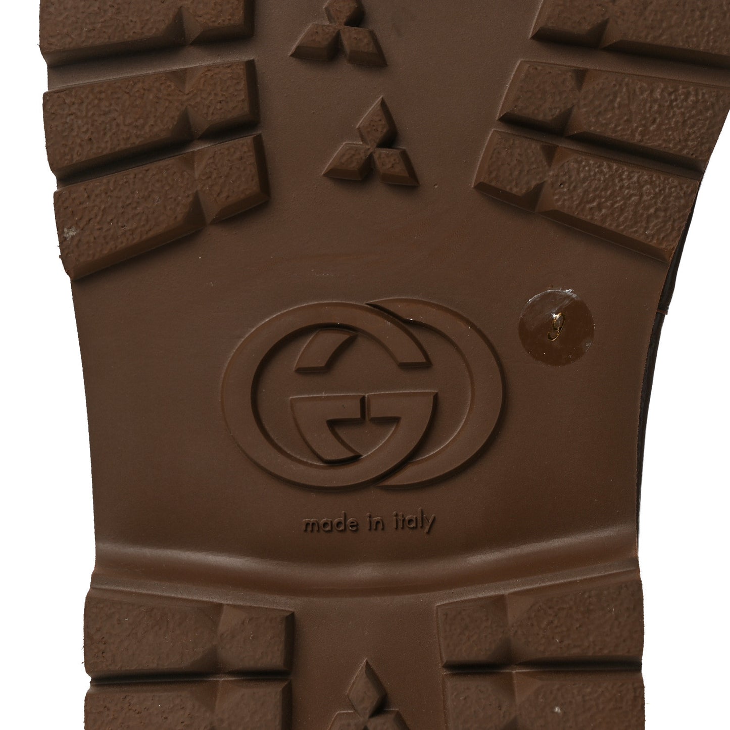GG Supreme Monogram Granada Kid Mens Lug Sole Slide Sandals 9 Beige New Acero
