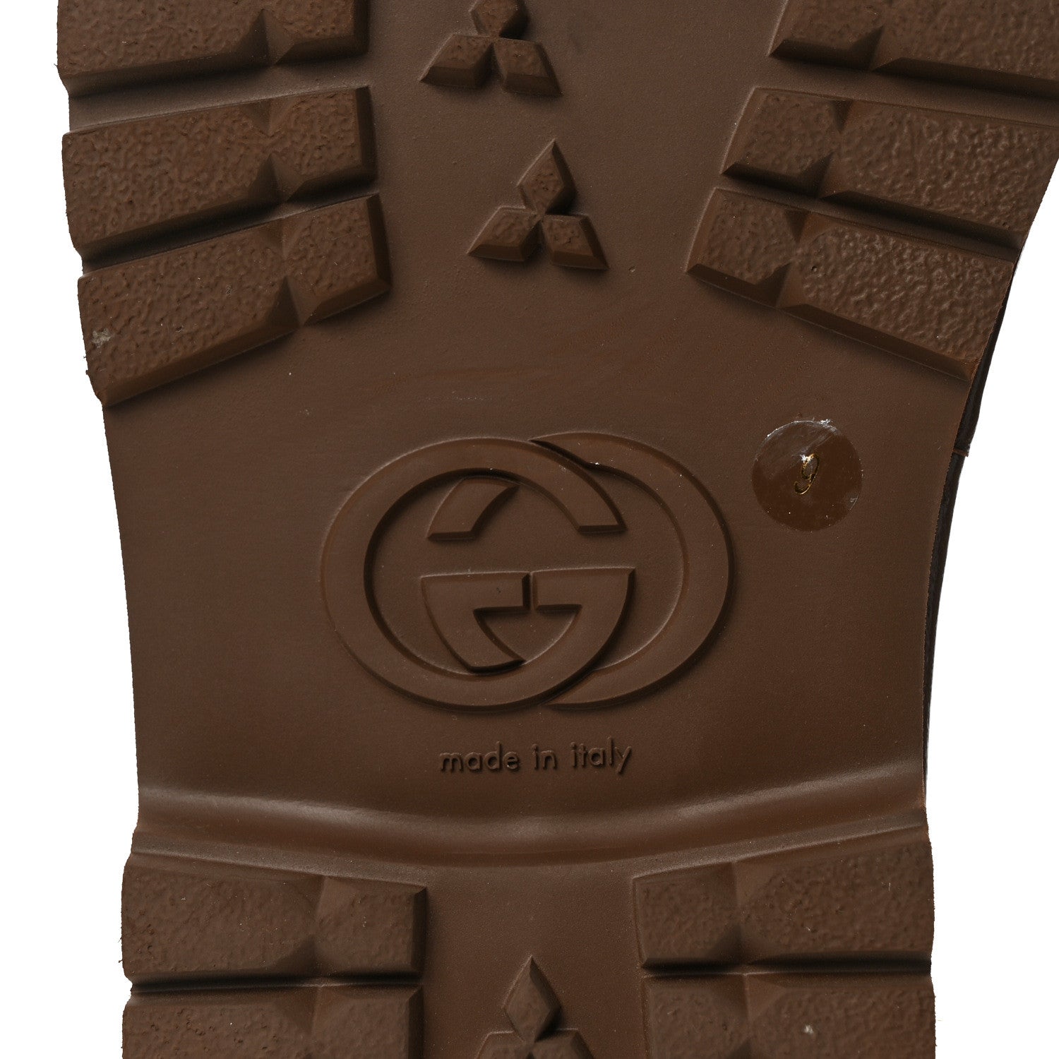 Gucci GG Supreme Monogram Granada Kid Mens Lug Sole Slide Sandals 9 Beige New Acero 6 of 8