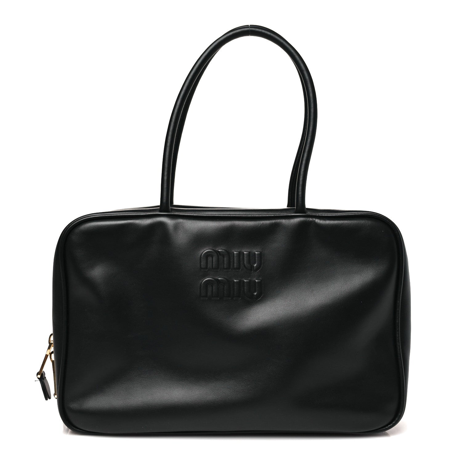 Miu Miu Calfskin Softy Medium Beau Top Handle Bag Black 1 of 11