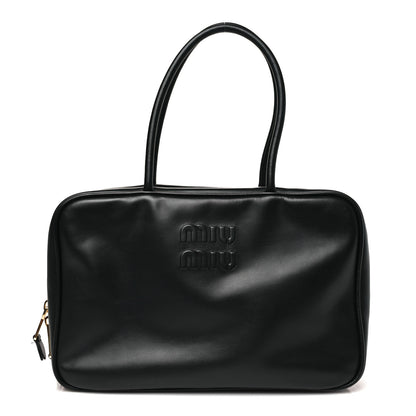 Miu Miu Calfskin Softy Medium Beau Top Handle Bag Black 1 of 11