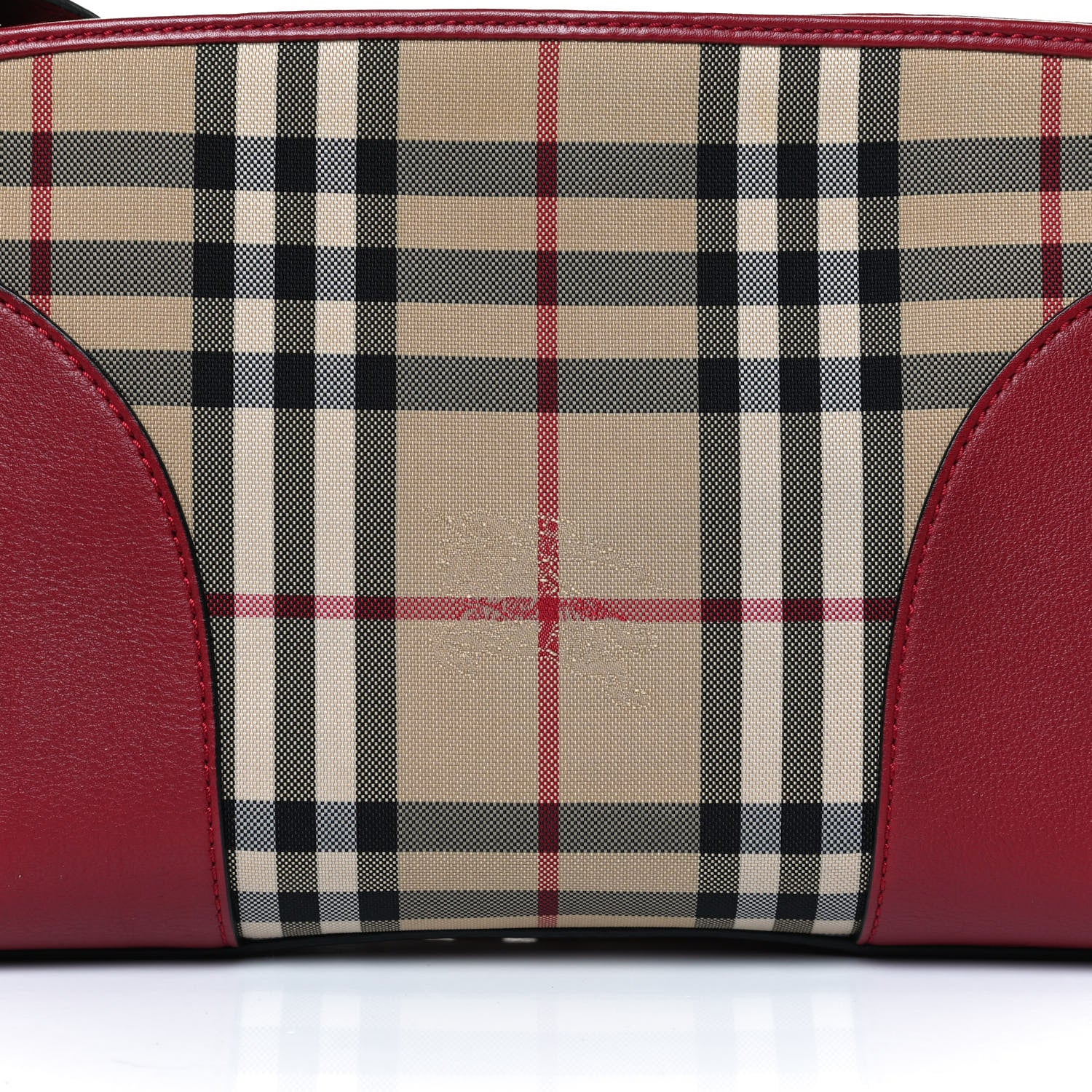 Burberry Haymarket Check Small Chichester Crossbody Clutch Red 8 of 10