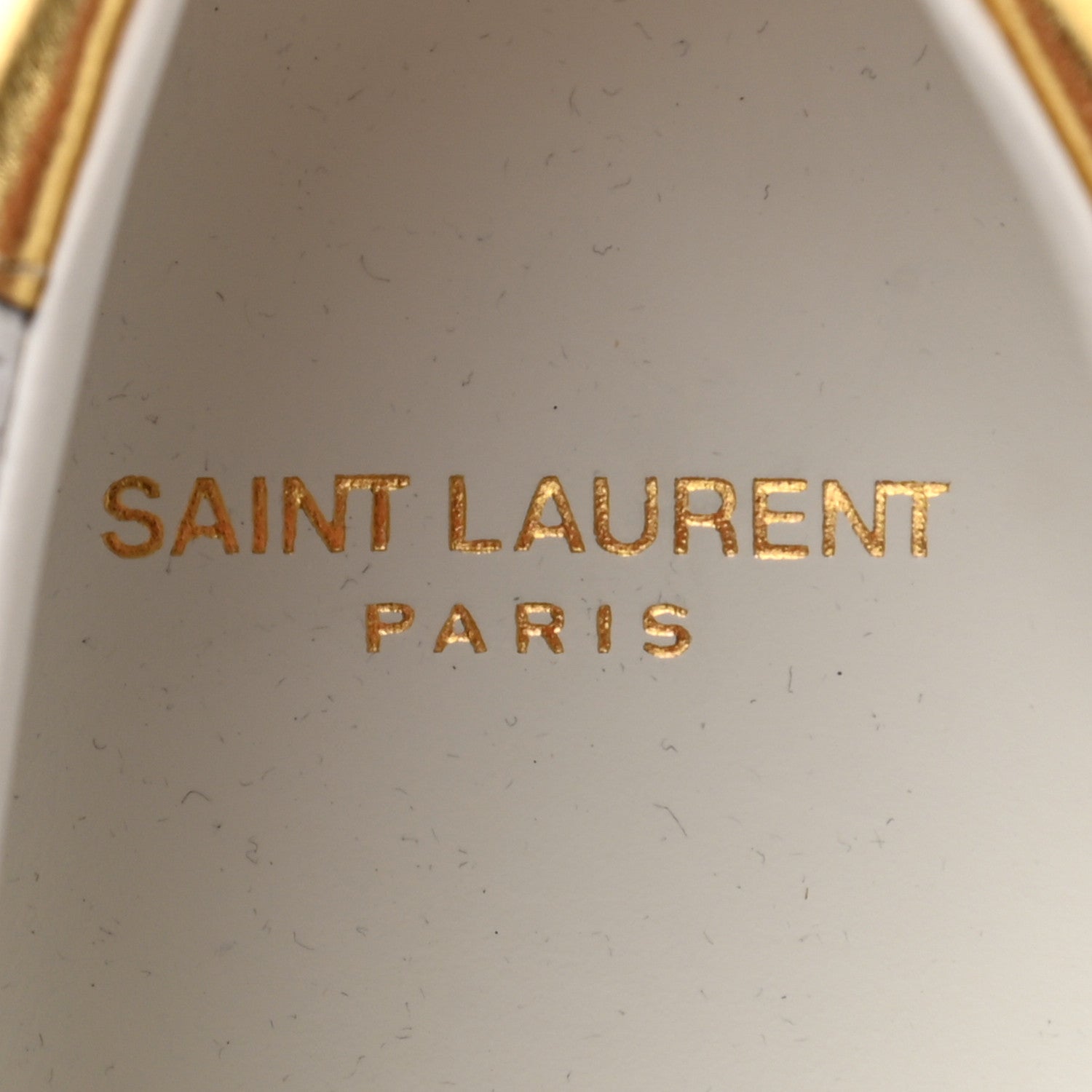 Saint Laurent Perforated Calfskin Andy Low Top Sneakers 38 White Gold 6 of 8