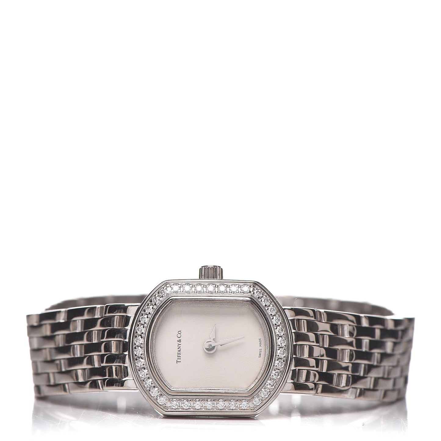 18K White Gold Diamond Bezel 16mm Mark Coupe Quartz Watch