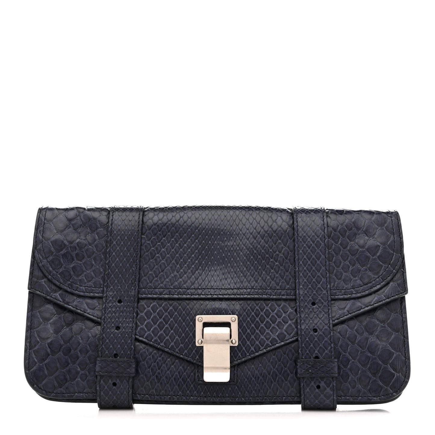 Snakeskin PS1 Pochette Clutch Blue