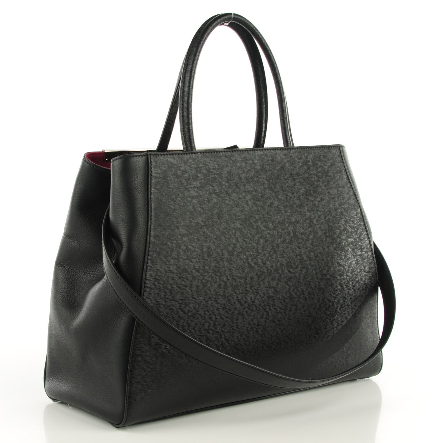 Vitello Elite Medium 2Jours Tote Black Bordeaux