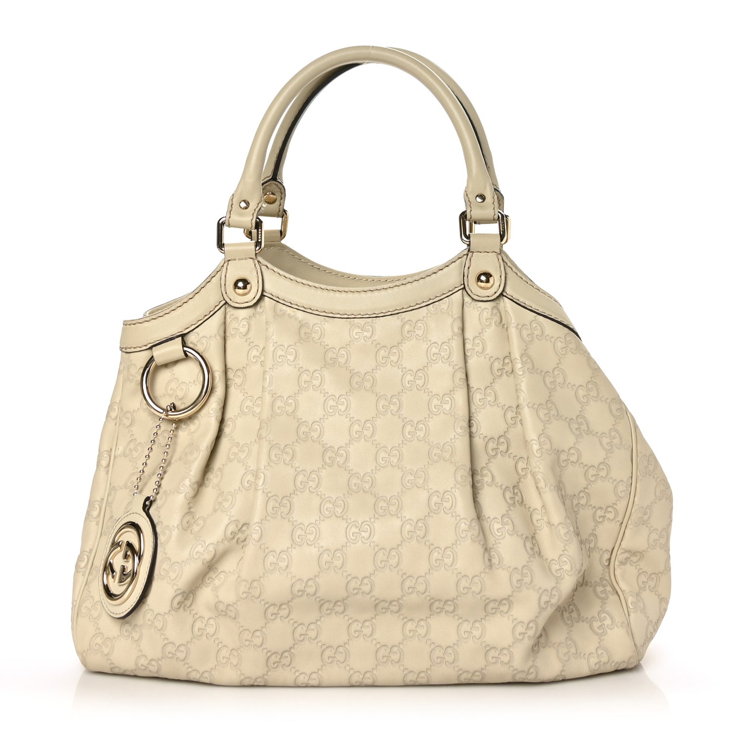 Guccissima Medium Sukey Tote Mystic White