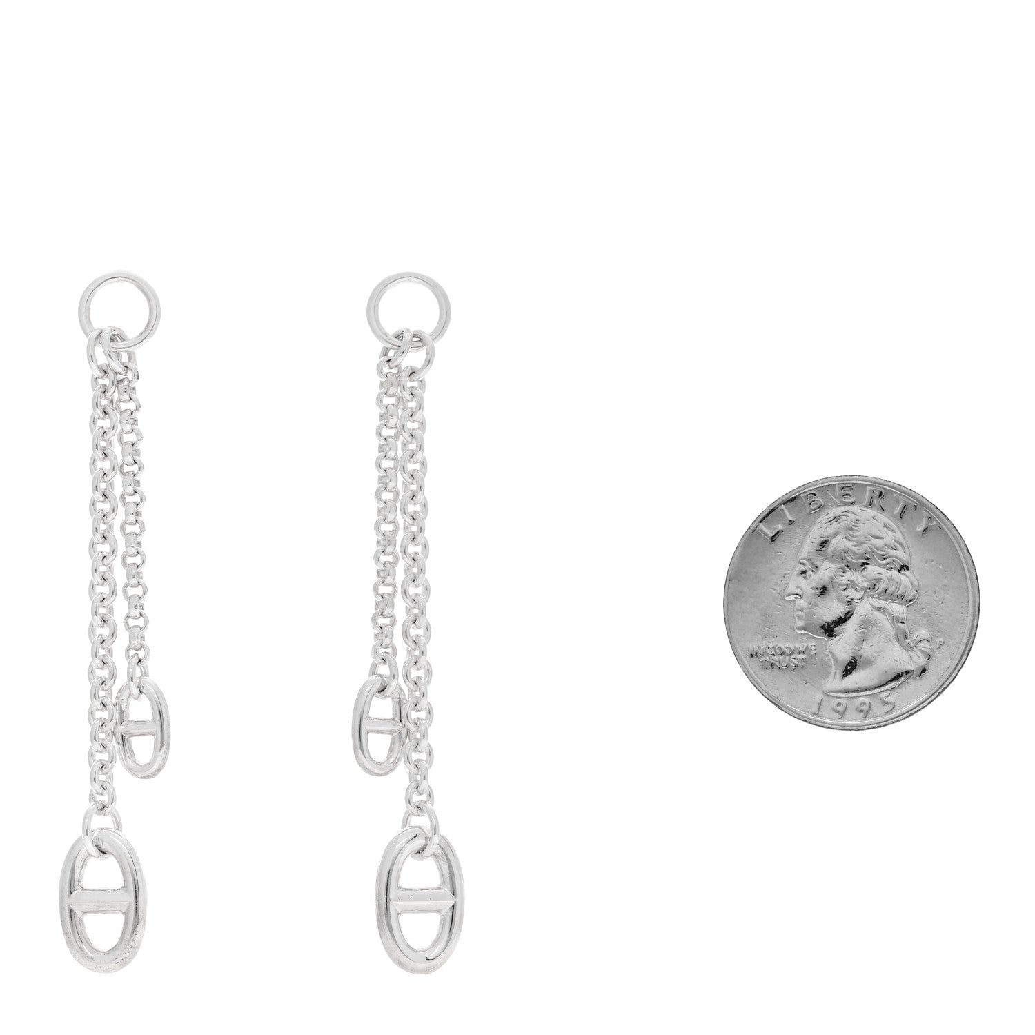Hermes Sterling Silver PM Farandole Earrings 2 of 4