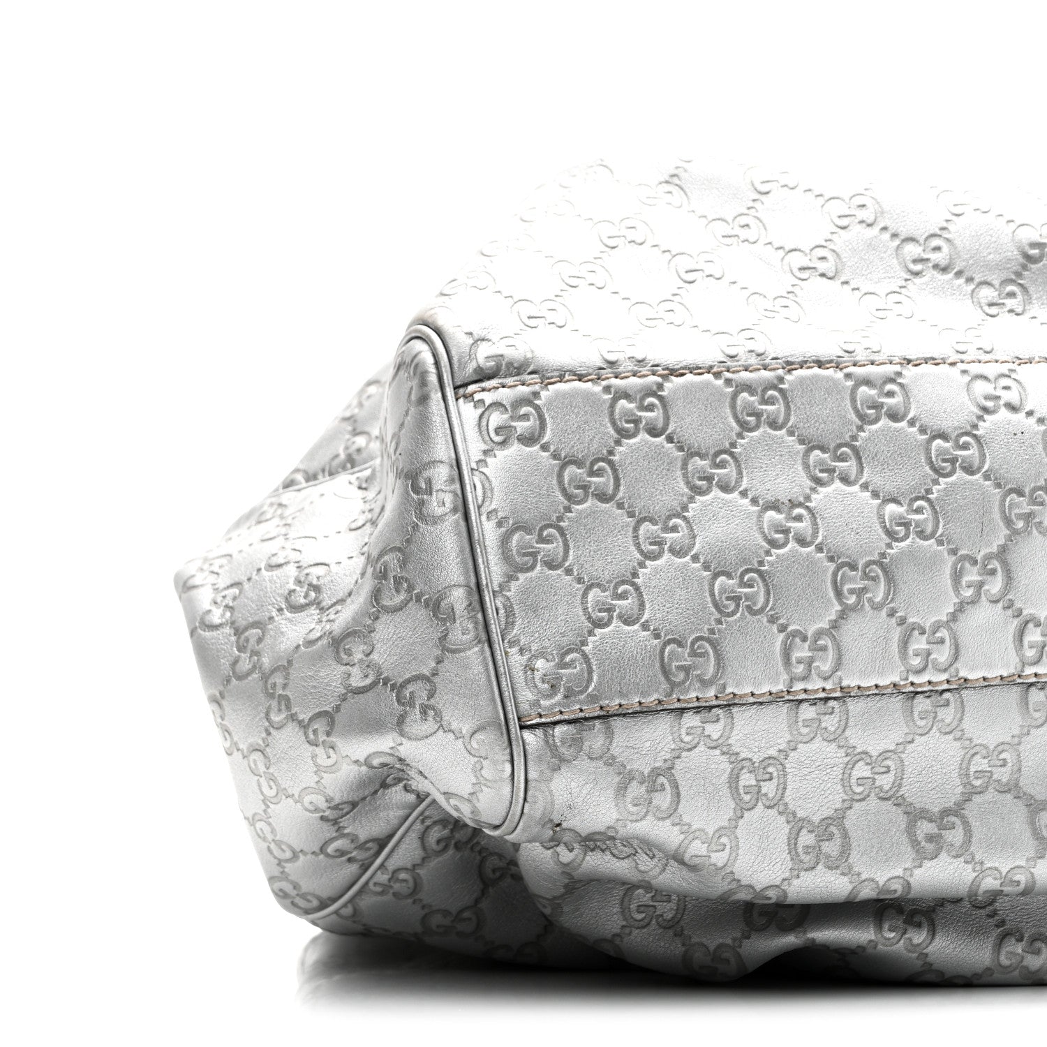 Gucci Guccissima Large Sukey Tote Silver 9 of 12