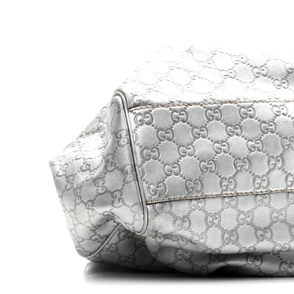 Gucci Guccissima Large Sukey Tote Silver 9 of 12