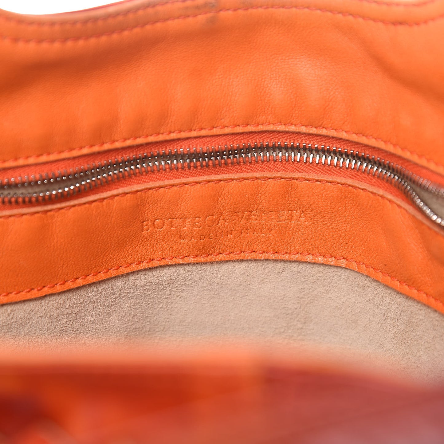 Patent Nappa Intrecciato Tote Orange