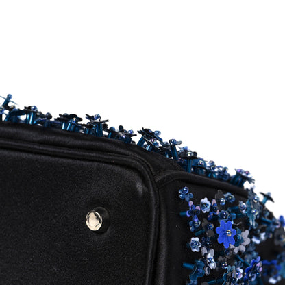 Christian Dior Satin Floral Embroidered Small Diorrismo Tote Blue 9 of 9