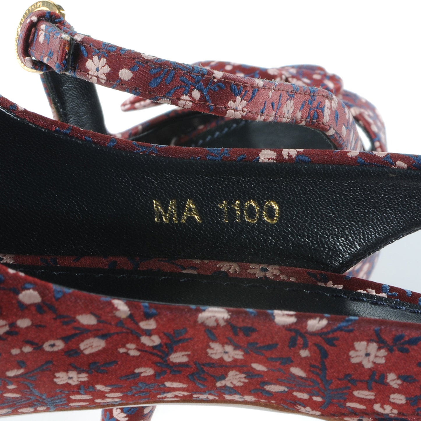 Silk Floral Catania Slingback Heels 38.5