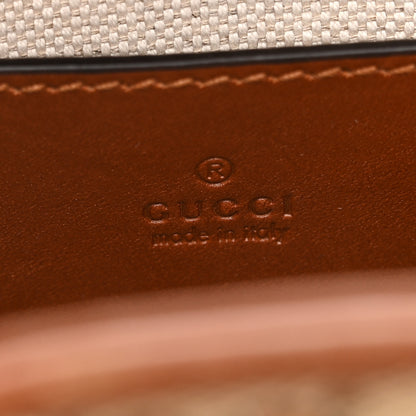 Gucci New Canvas Charisma Calfskin Crystal GG Monogram Mini Jackie 1961 Hobo Camel Ebony 6 of 11