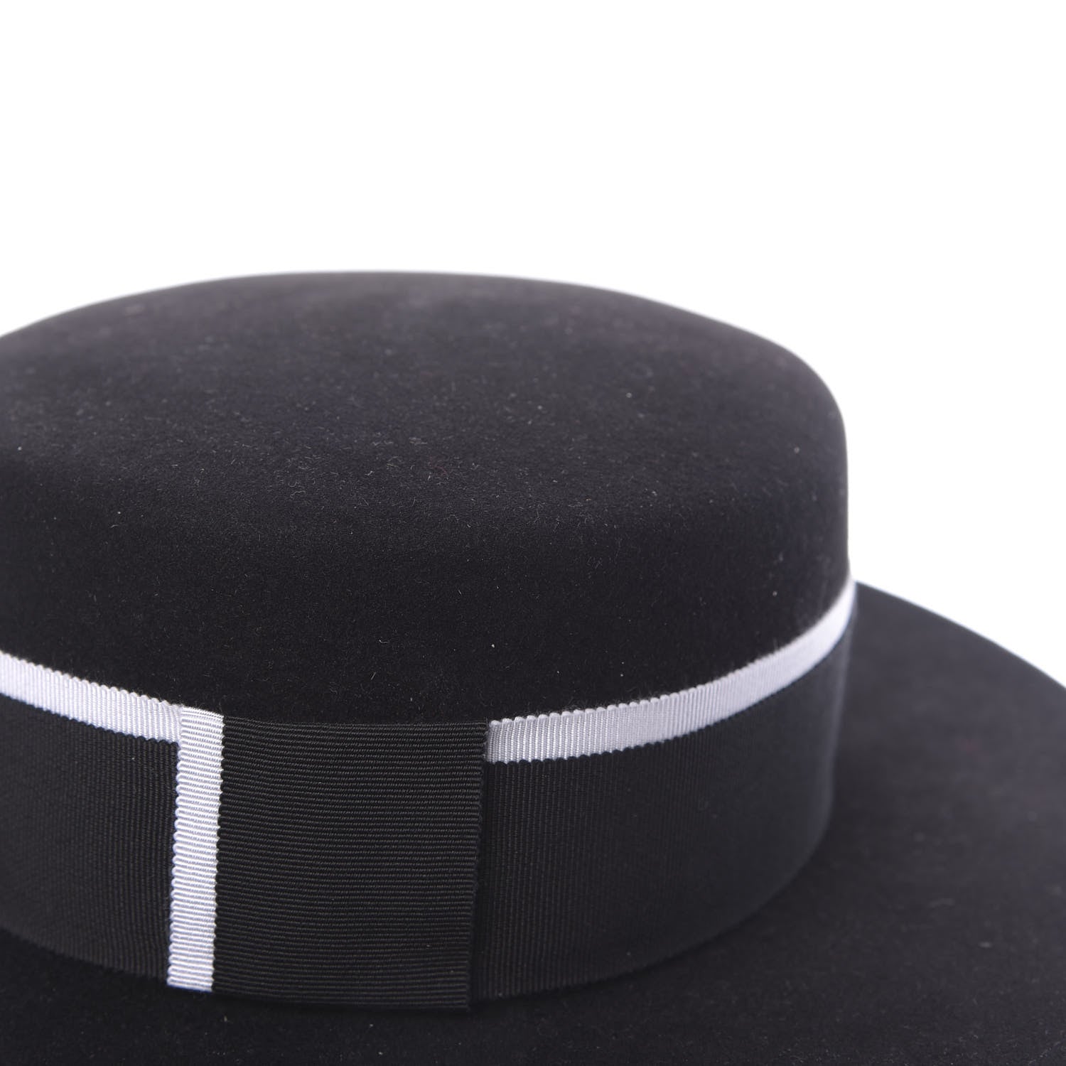 Chanel Felt Hat M Black White 7 of 7