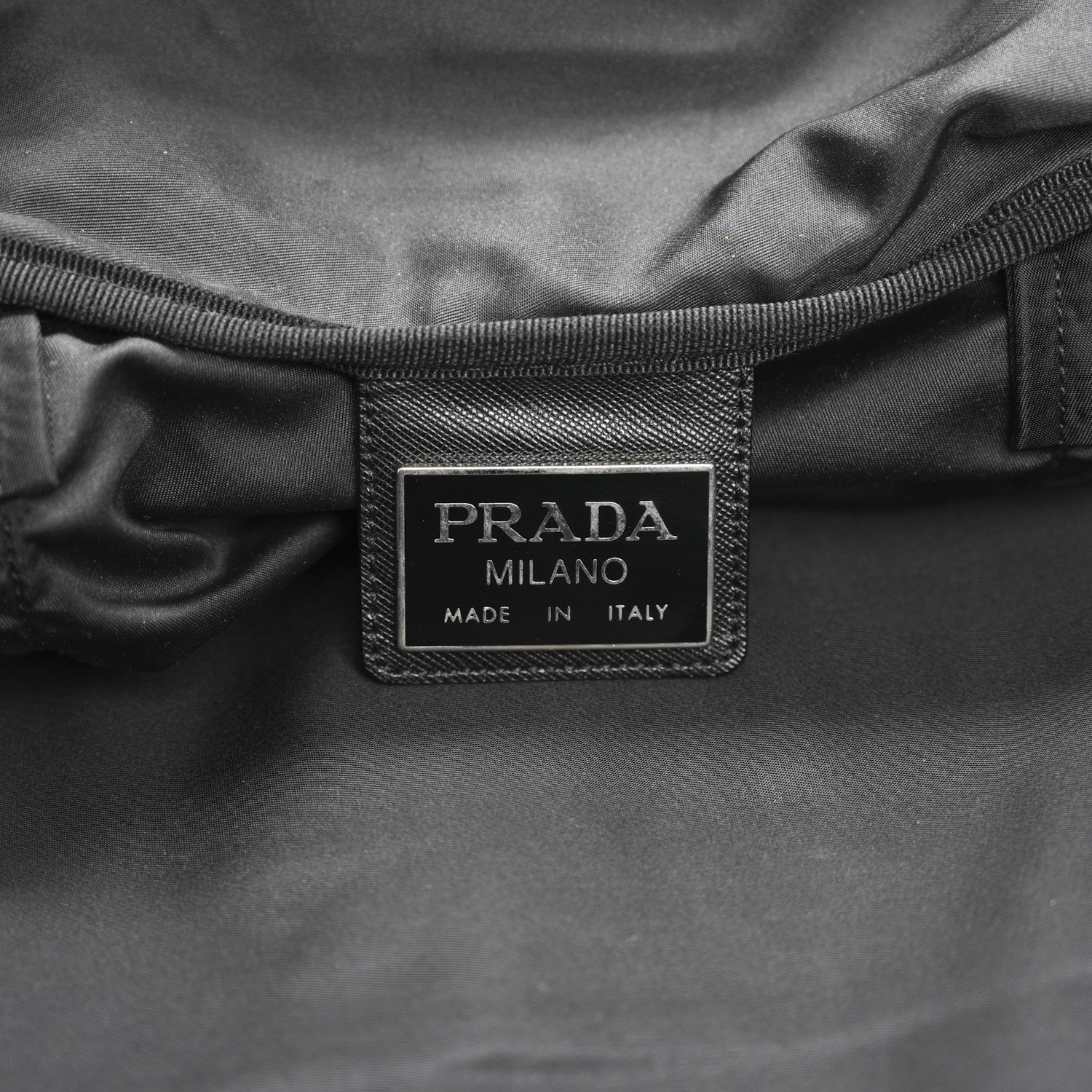 Prada Tessuto Nylon Saffiano Weekender Black 5 of 11