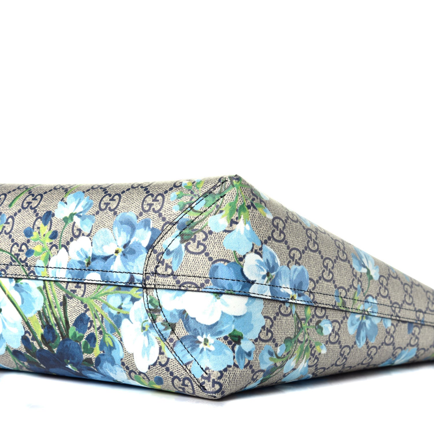 Gucci GG Supreme Monogram Blooms Medium Reversible Tote Beige Blue Navy 15 of 16