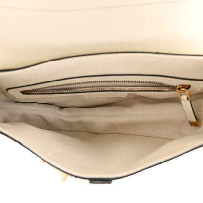 Christian Dior Grained Calfskin Saddle Bag With Strap Latte 5 of 11