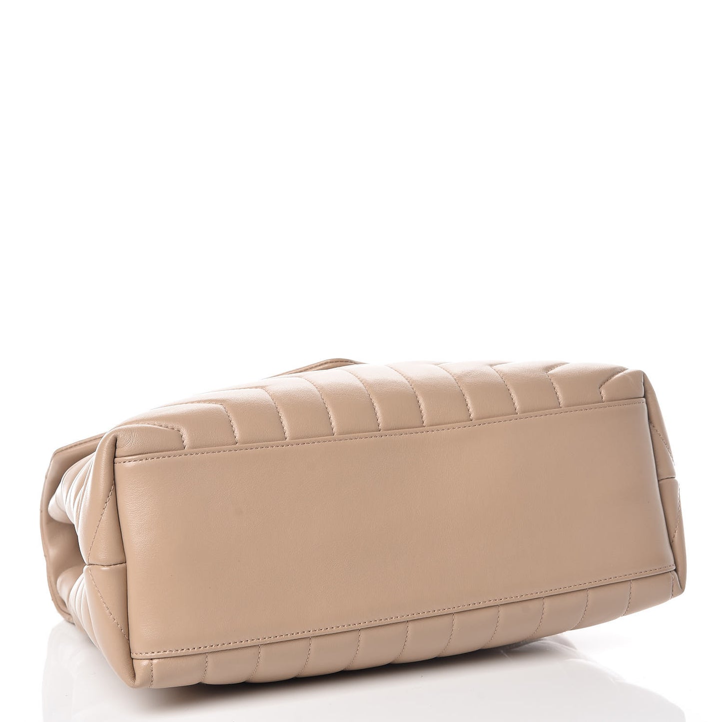 Calfskin Y Quilted Monogram Medium Loulou Chain Satchel Dark Beige
