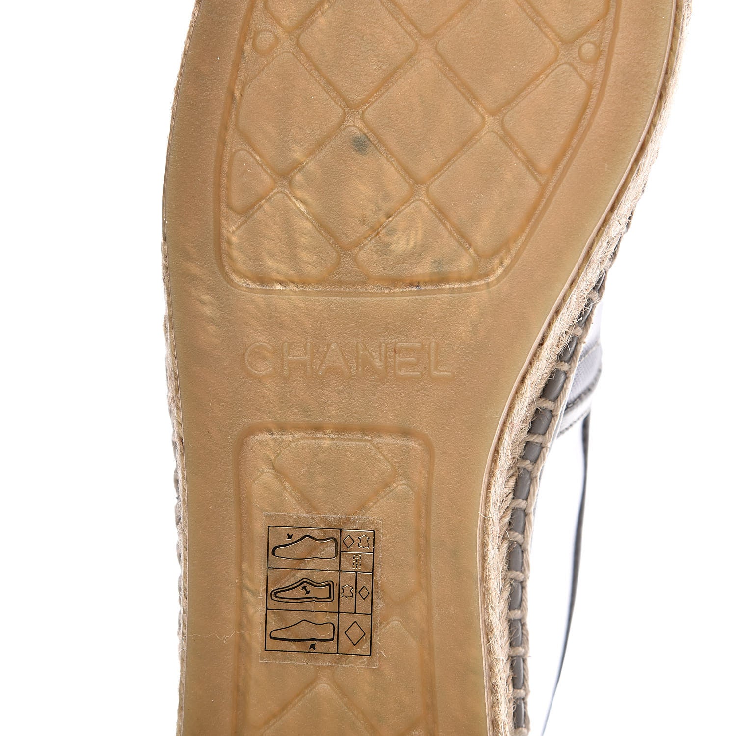 Chanel Mesh Grosgrain CC Espadrilles 37 Grey 8 of 10