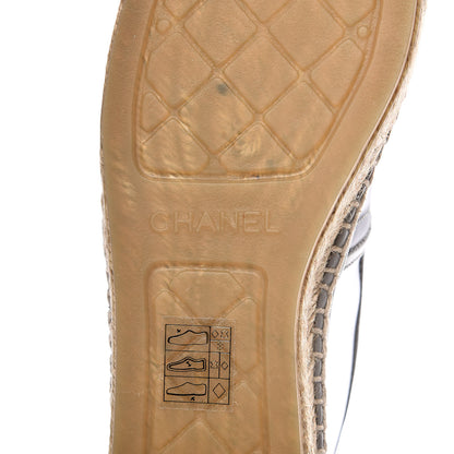 Chanel Mesh Grosgrain CC Espadrilles 37 Grey 8 of 10