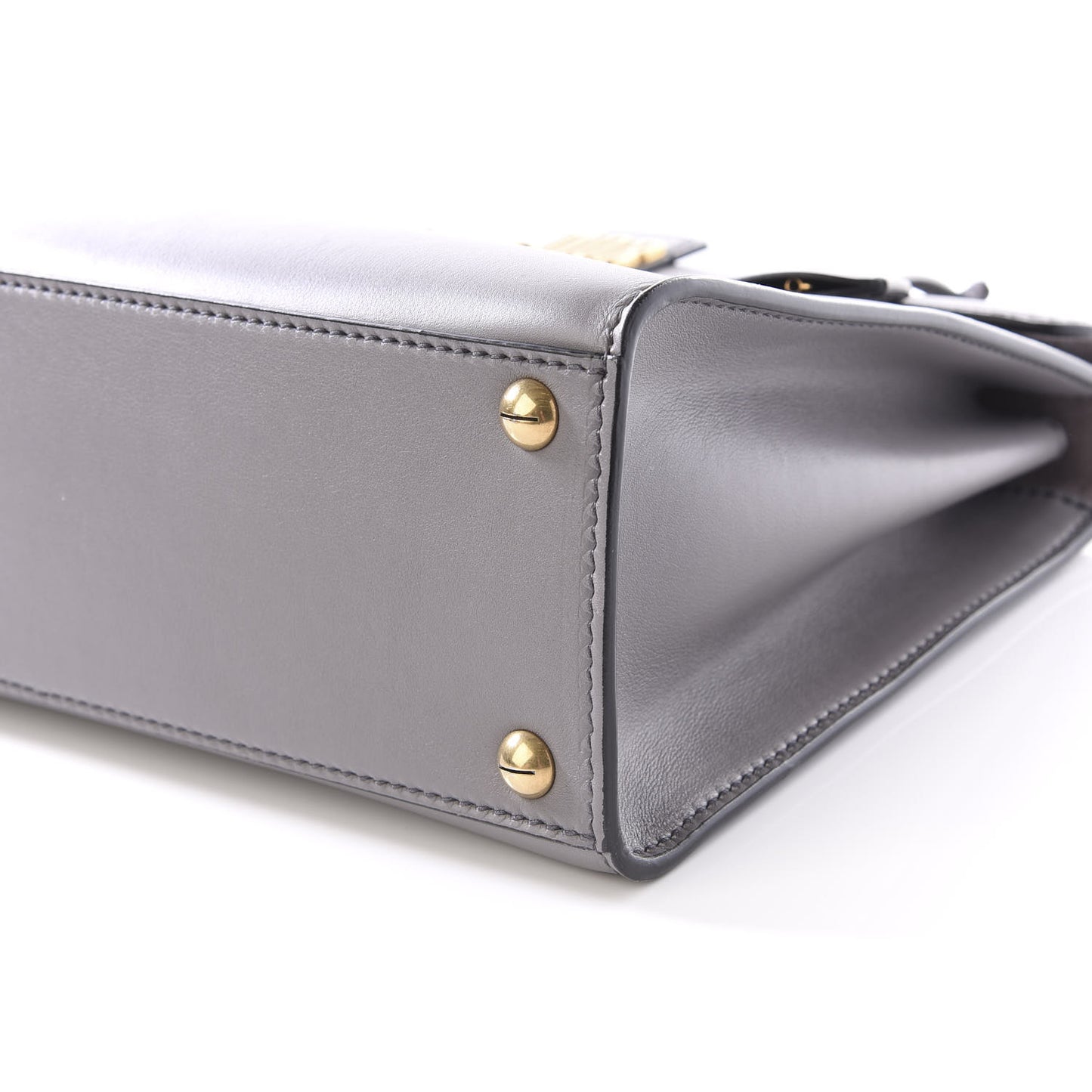 Calfskin Dioraddict Top Handle Iron Grey