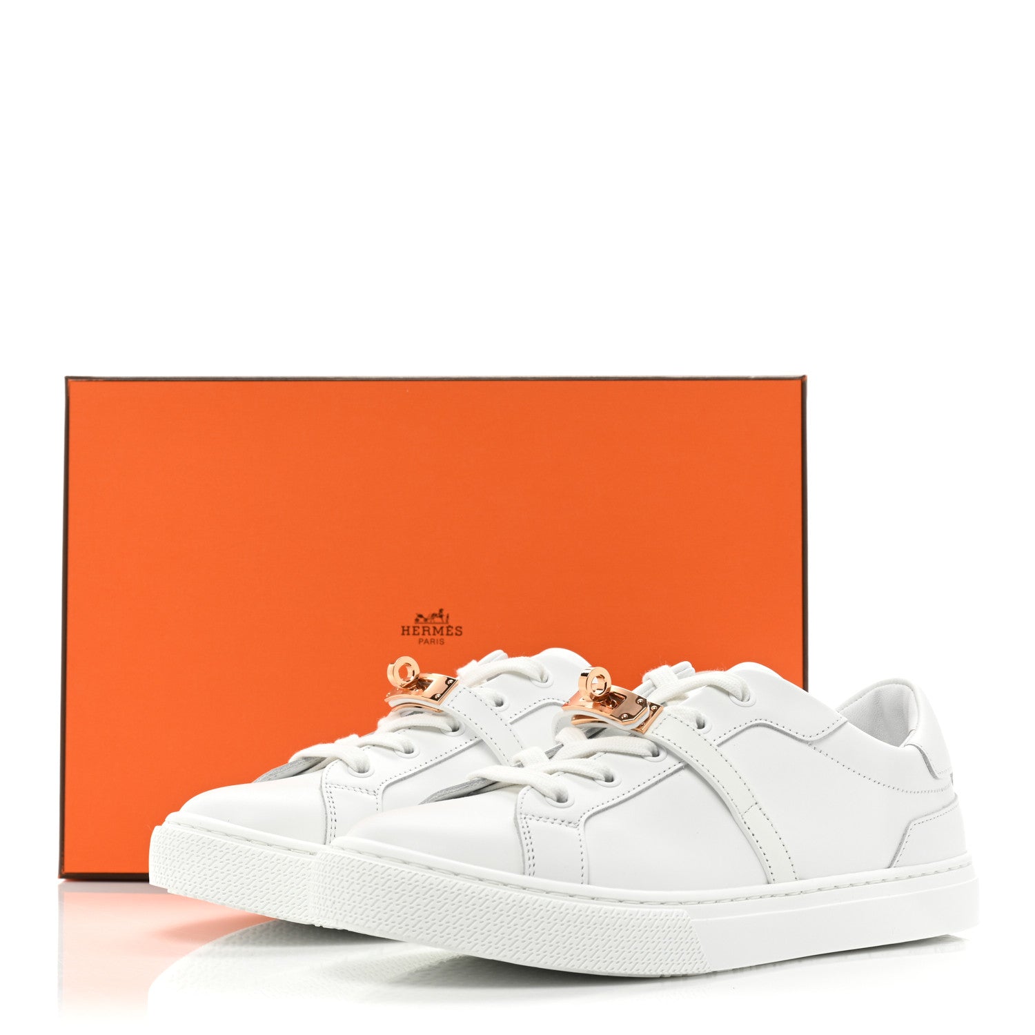 Hermes Calfskin Day Sneakers 38 White 11 of 11