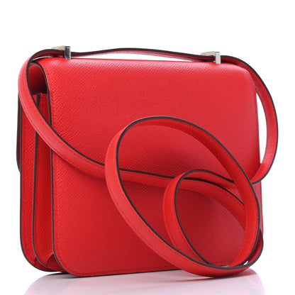 Hermes Epsom Enamel Constance 18 Rouge de Coeur Rubis 2 of 4