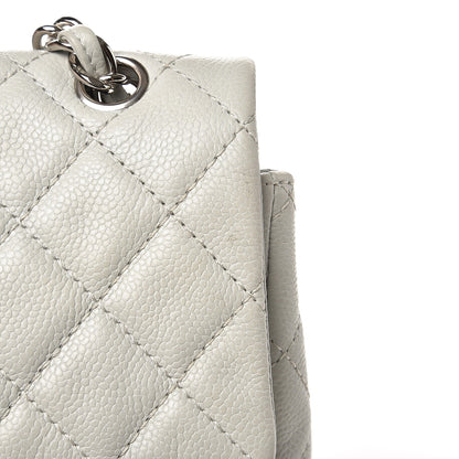 Chanel Caviar Quilted Maxi Single Flap Light Grey 12 of 12