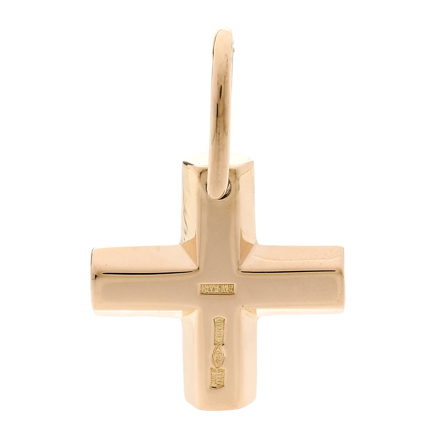 Bulgari 18K Yellow Gold Cross Pendant 3 of 4