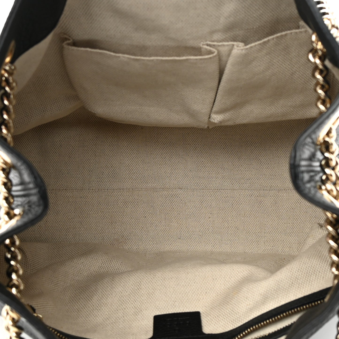 Pebbled Calfskin Medium Soho Chain Shoulder Bag Black