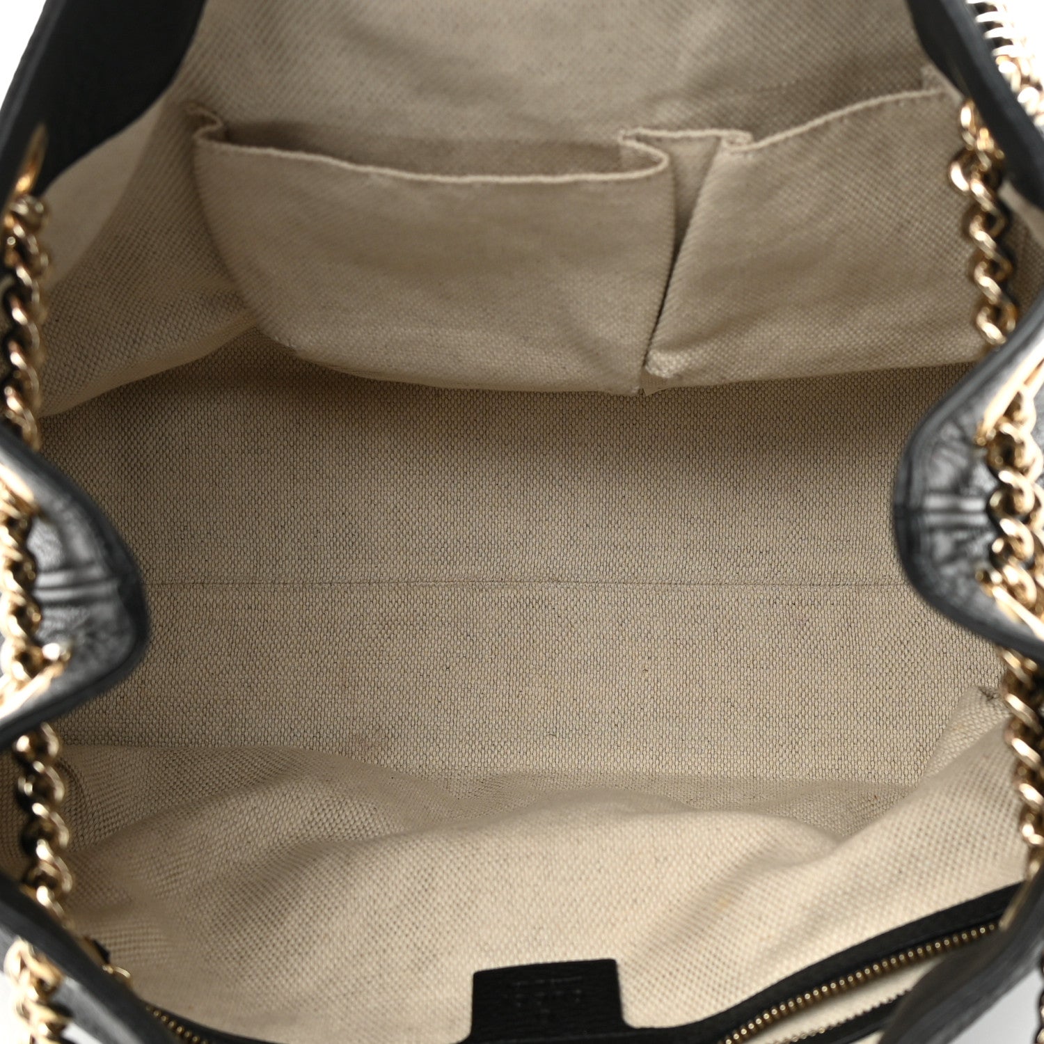 Gucci Pebbled Calfskin Medium Soho Chain Shoulder Bag Black 5 of 11
