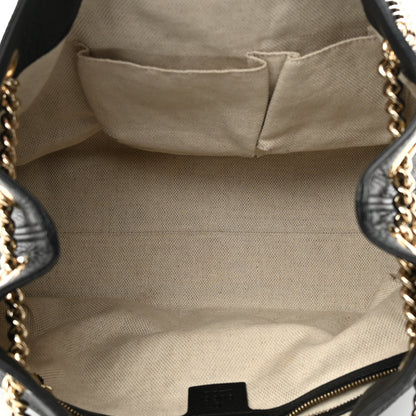 Gucci Pebbled Calfskin Medium Soho Chain Shoulder Bag Black 5 of 11