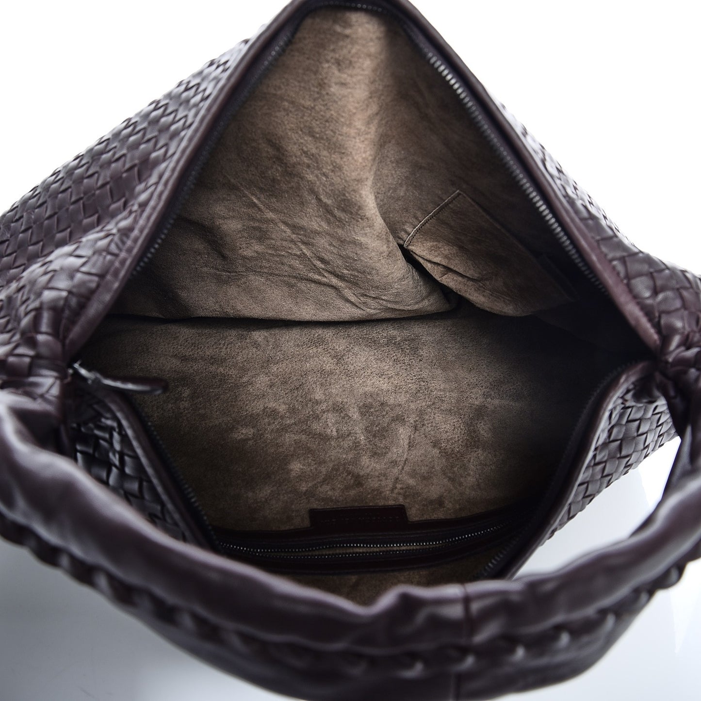 Nappa Intrecciato Maxi Veneta Hobo Ebano