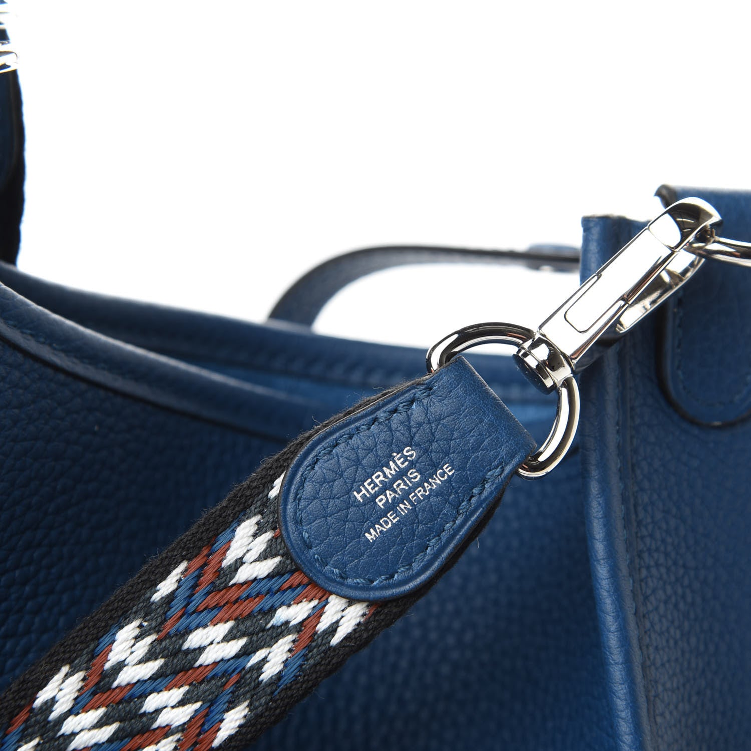 Hermes Taurillon Maurice Zigzag Evelyne TPM Deep Bleu Bleu Zellige Indigo Black 8 of 11