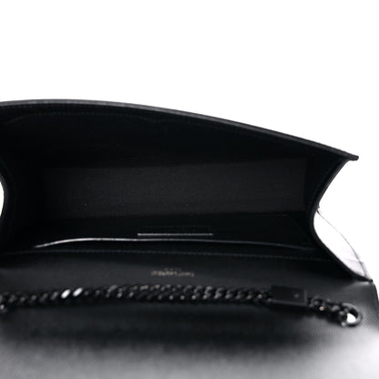 Saint Laurent Grain De Poudre Medium Classic Monogram Kate Satchel Black 5 of 9