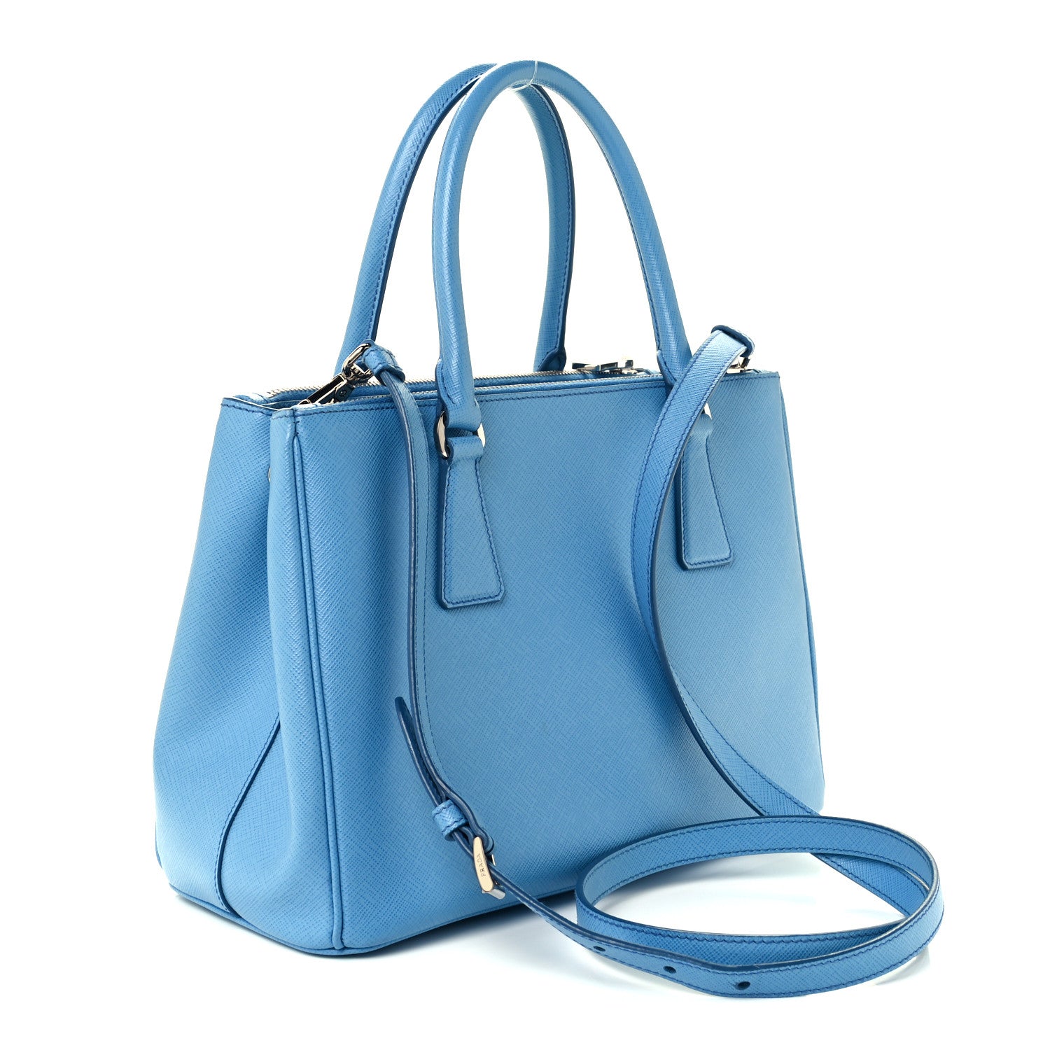 Prada Saffiano Small Galleria Double Zip Tote Mare 3 of 11