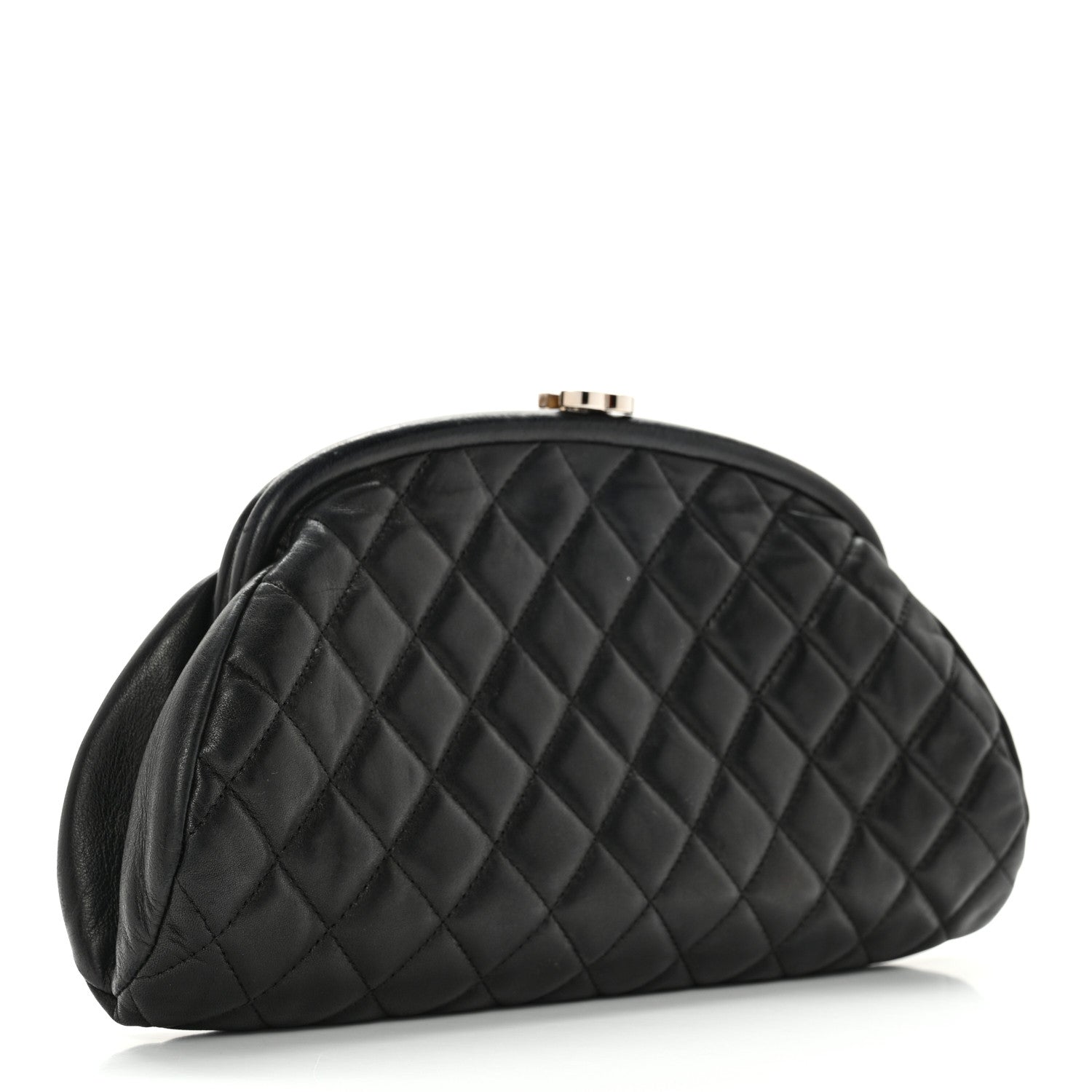 Chanel Lambskin Quilted Timeless Clutch Black 2 of 11