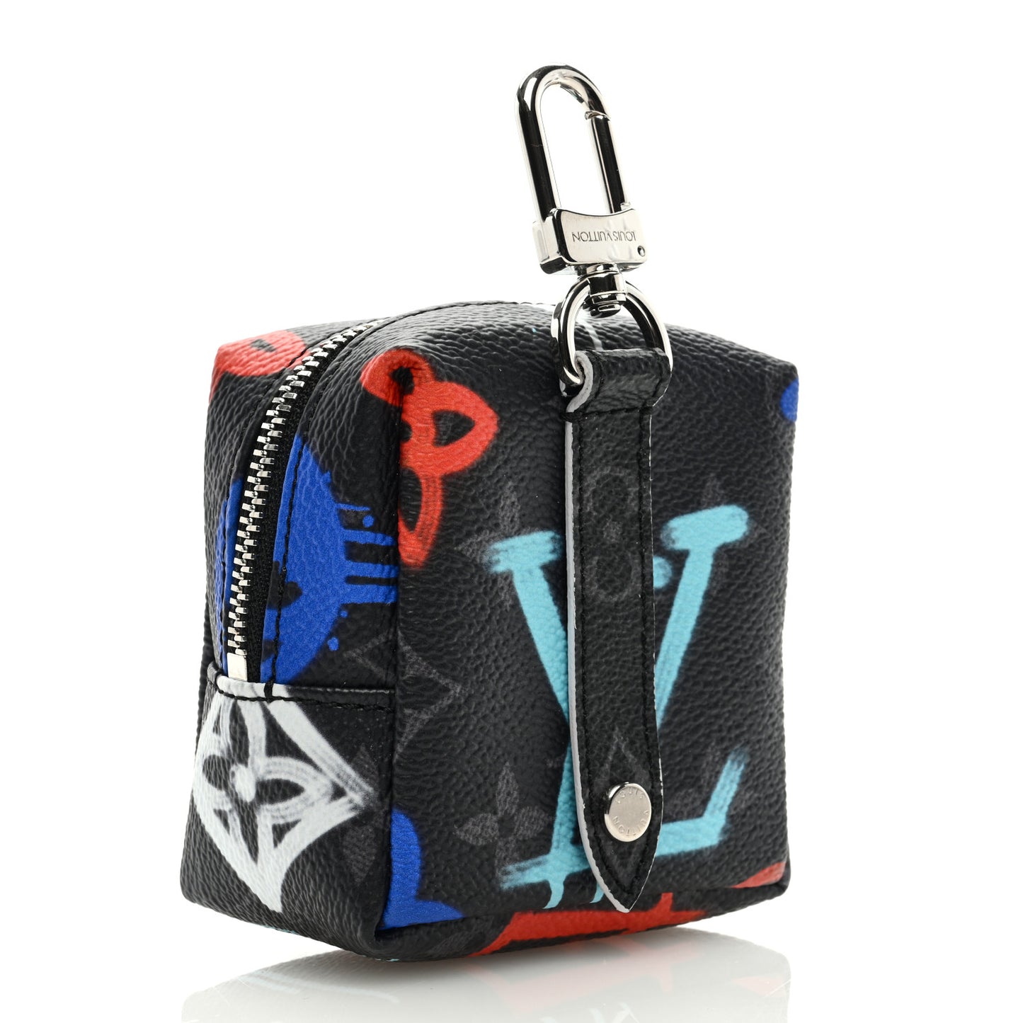 Monogram Eclipse LV Graffiti Squared Pouch Bag Charm Multicolor