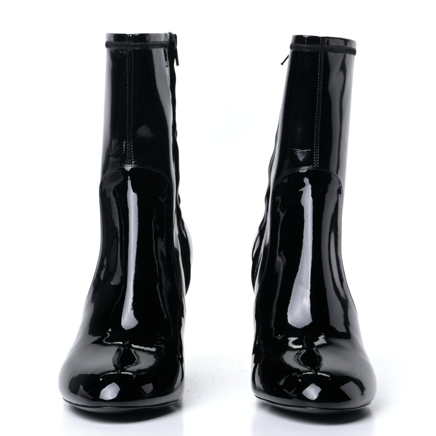 Louis Vuitton Patent Silhouette Ankle Boots 40 Black 2 of 7