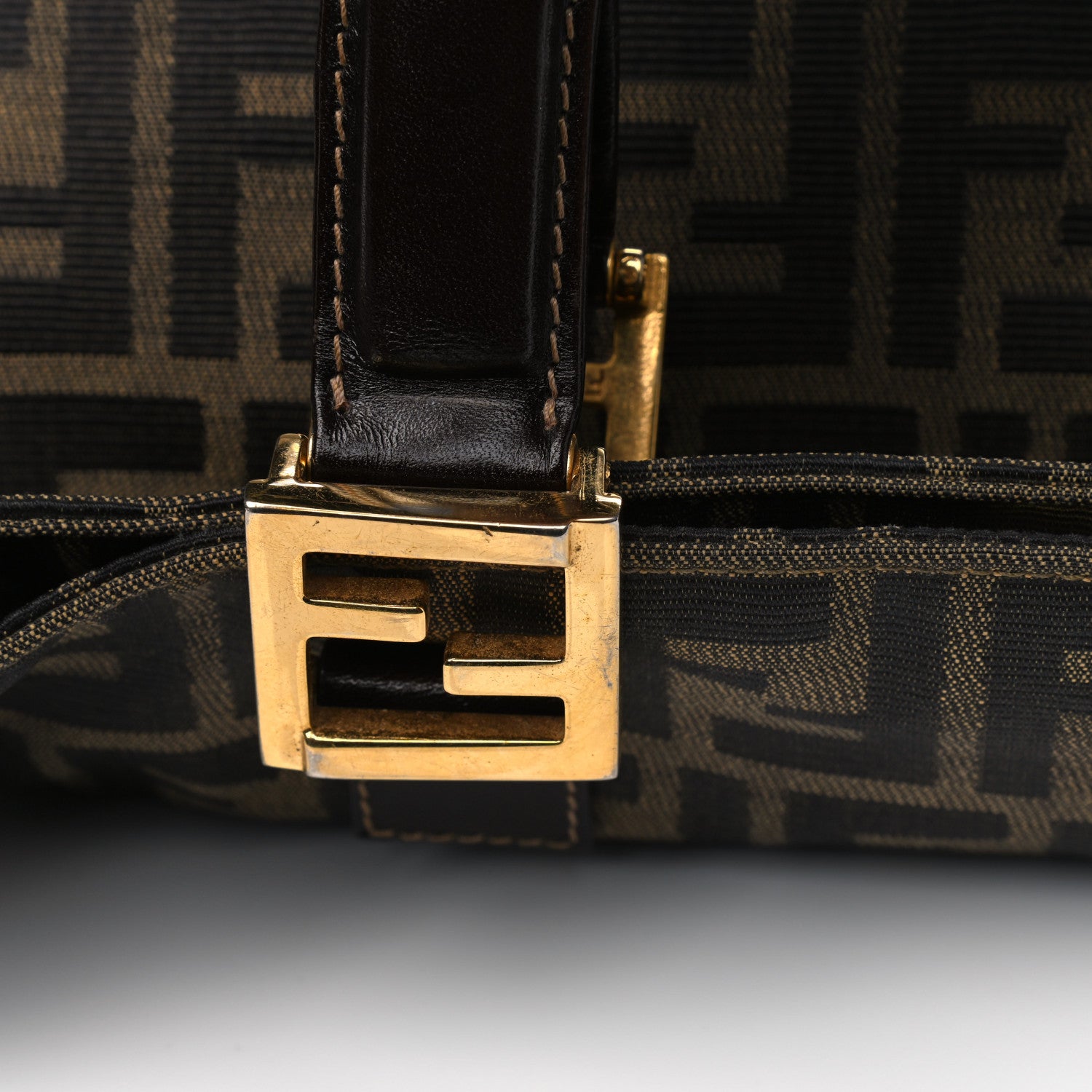 Fendi Zucca Small Holdall Tote Tobacco 12 of 13
