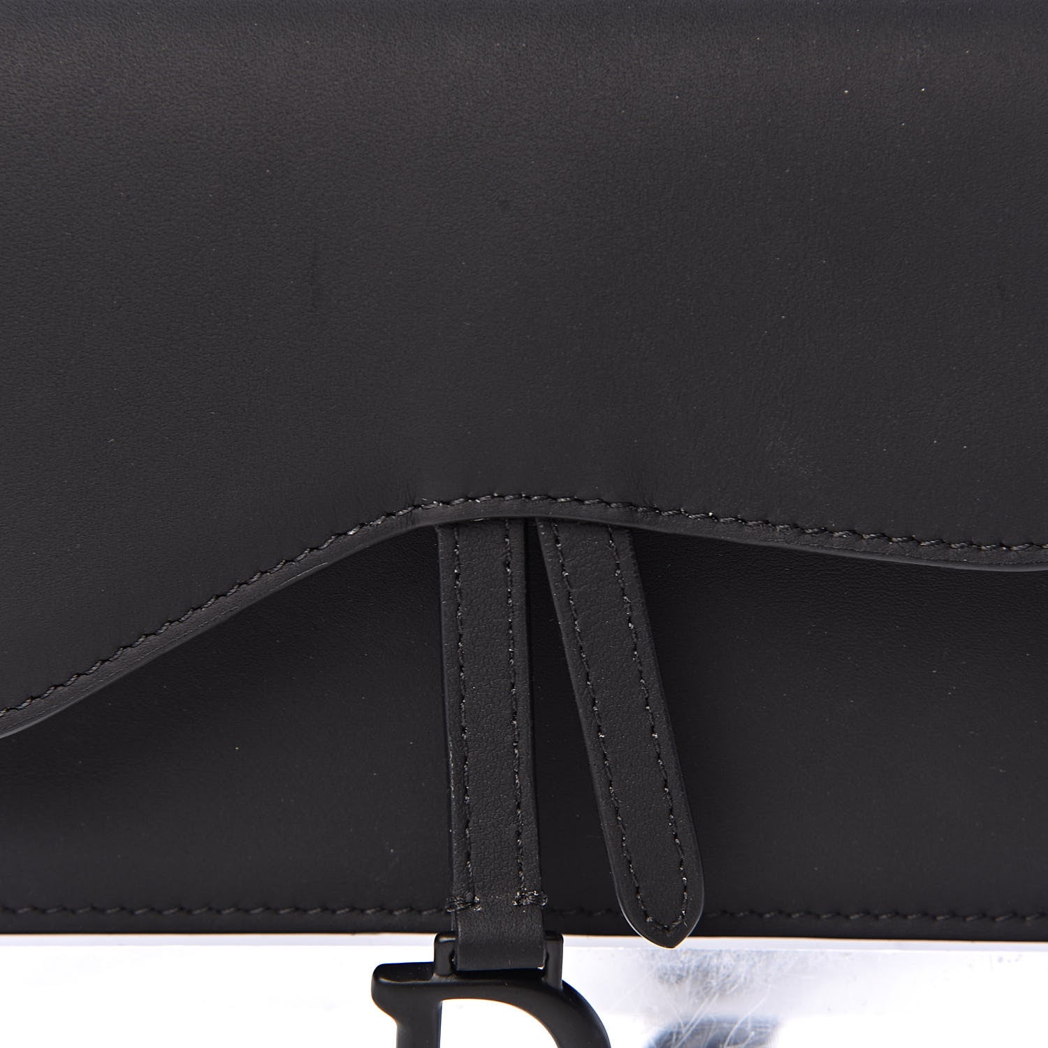 Christian Dior Ultra Matte Calfskin Saddle Belt Bag Black 7 of 11