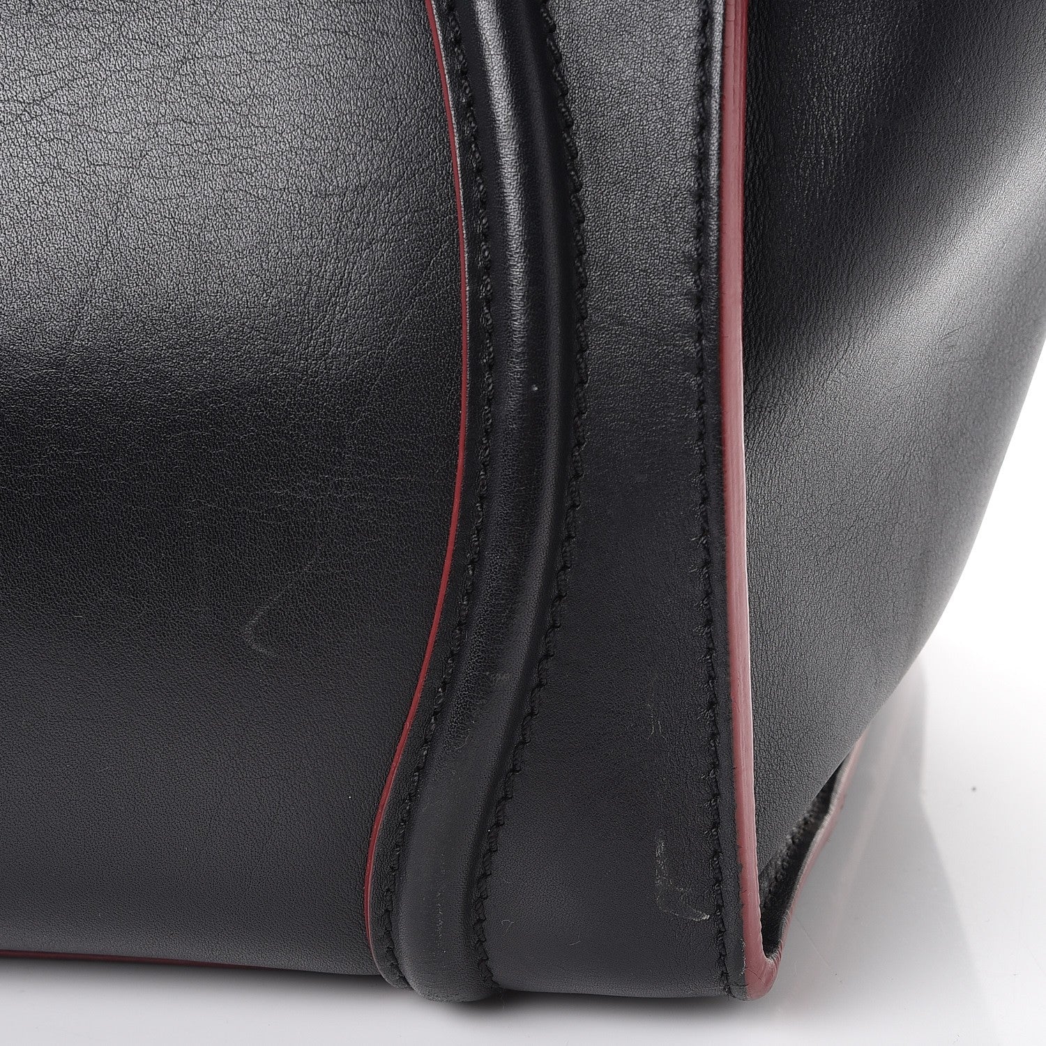 Celine Smooth Calfskin Mini Luggage Black Pink Trim 21 of 27