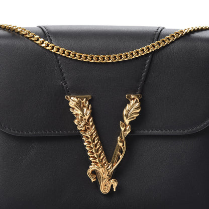 Versace Vitello Virtus Chain Clutch Black 8 of 8