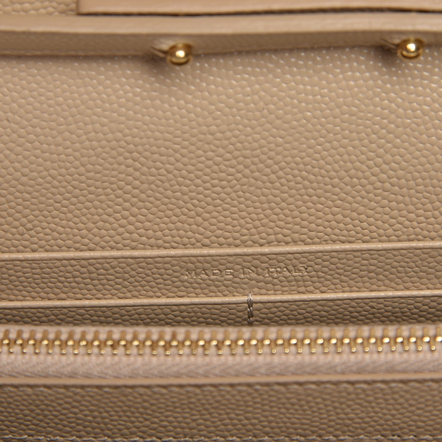 Saint Laurent Grain De Poudre Matelasse Chevron Monogram Chain Wallet Nude Powder 6 of 7