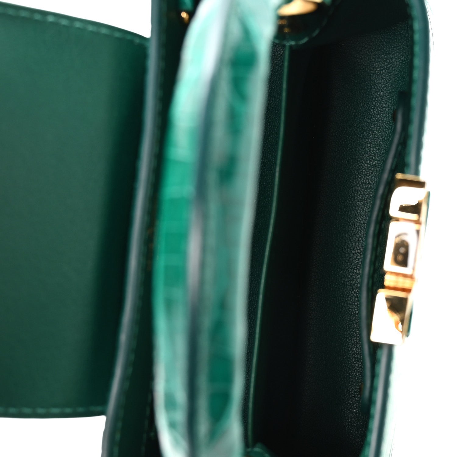 Louis Vuitton Crocodile Mini Capucines Emeraude 4 of 9