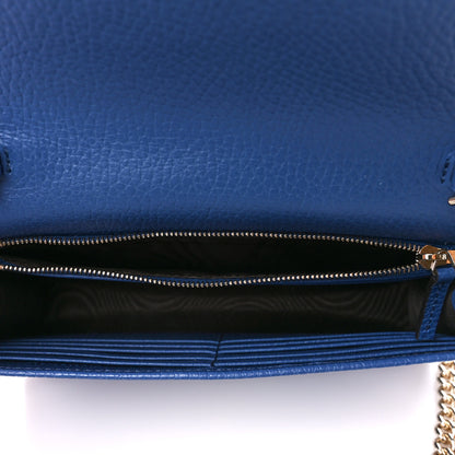 Gucci Dollar Calfskin Interlocking G Chain Wallet Caspian 5 of 10