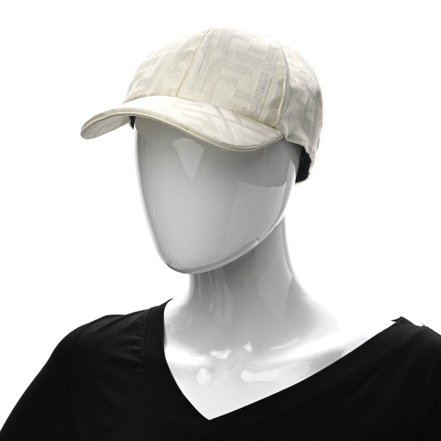 Fendi Canvas FF Baseball Hat White 2 of 9